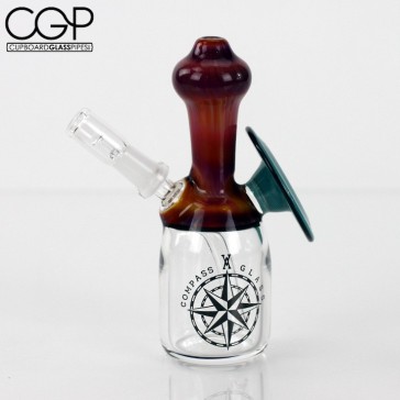 Compass Glass - Blue Teacup Concentrate Rig (10mm)