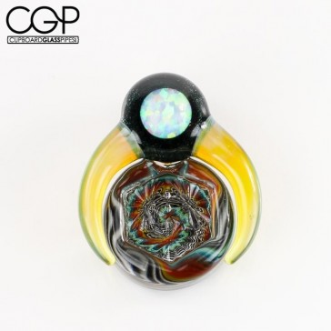 Eusheen Glass x Stoke - K.T. Pendant with Horns and Opal 