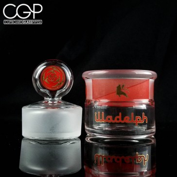 Illadelph - Glass-on-Glass Mini Stash Jars - Red