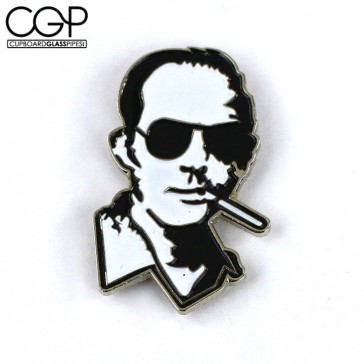 Hat Pin - Portrait of Hunter S. Thompson Smoking with Sunglasses