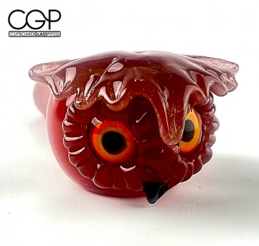 Four Winds Flameworks Red Owl Handpipe