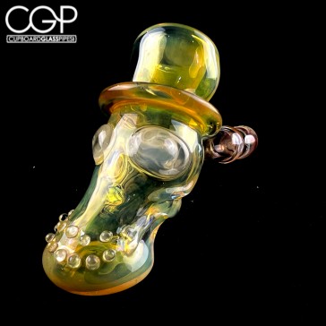 Bob Snodgrass Fumed Top Hat Hammer Pipe Gold Signature Stars on Maria