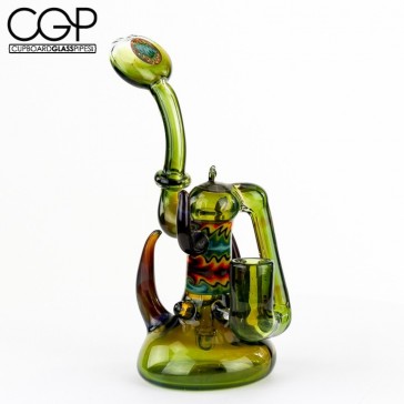 Prism Glass - Wig Wag Linework Concentrate Rig with Bart Millifiori and Moldavite