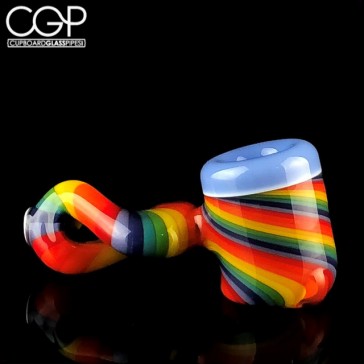 Zombie Neil Glass - Rainbow Helix Dry Hammer Pipe