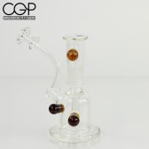 Beer Glass - Amber Glass Dot Concentrate Rig 18mm
