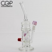 Huffy Glass - Inline Recycler Purple Accents 14mm