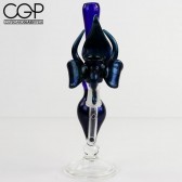 Laceface Glass - Cobalt Blue and Blue Stardust Flower Concentrate Rig