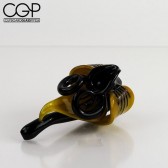 LaceFace Glass - Black and Yellow Flower Sherlock