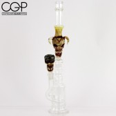 Aaron Siverson - Skull Twins 19" Water Pipe