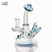 Katie Lancaster - Northern Waters Glass - Crystal Cluster Mini Tube Concentrate Rig 10mm