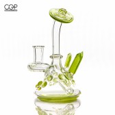 Katie Lancaster - Northern Waters Glass - Crystal Cluster Mini Tube Concentrate Rig 10mm