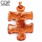 Electroformed Copper Puzzle Piece Pendant