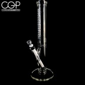 Illadelph Glass Short Straight Waterpipe with Black and White logo 7mm