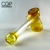 Ginny Snodgrass Fumed Clear Jewel Hammer Pipe