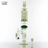 Subliminal Glass - 20" Green Triple-Coil Pillar 