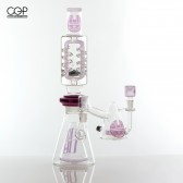 Subliminal Glass - 18" Purple Double-Coil Pyramid Perc
