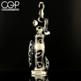 Zombie Neil Glass - Black and White Lineworked Waterpipe 10mm